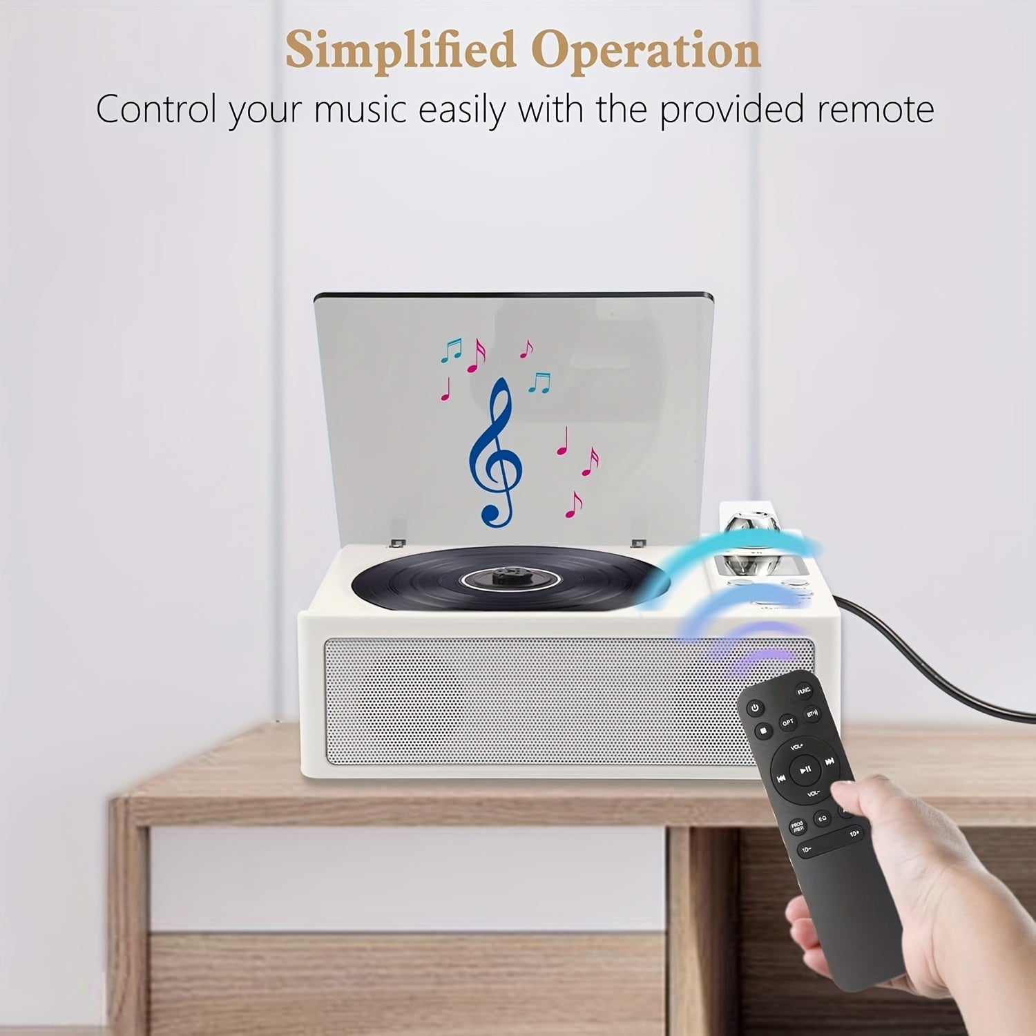 NNETM CD Player with Wireless Speaker & FM Radio